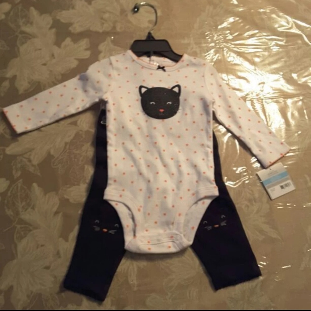 Carter's two piece outfit cat